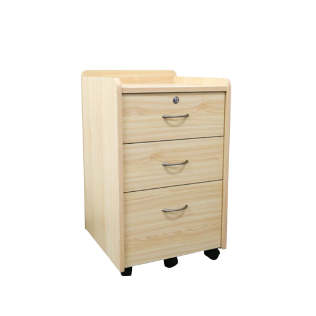 Bedside Locker - Three Drawer Beechwood