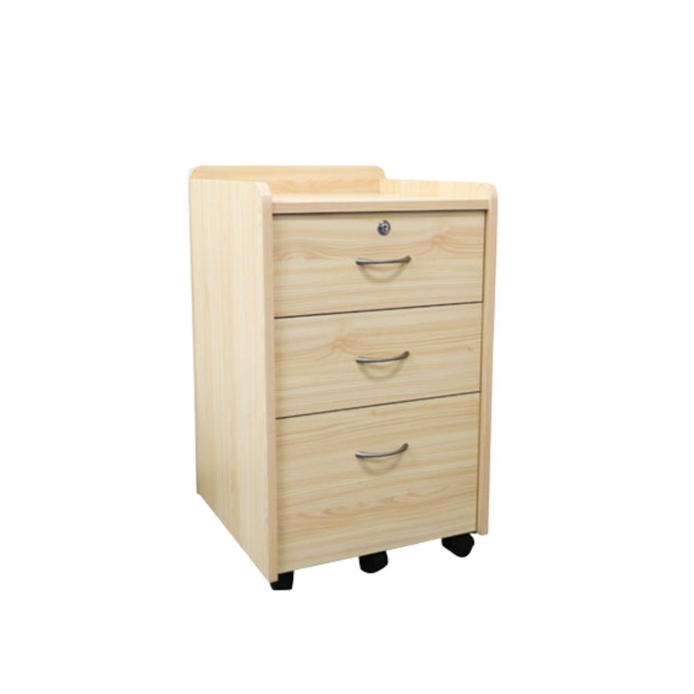 Bedside Locker - Three Drawer Beechwood