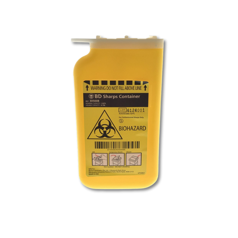 The Bio-Hazard Collector B.D. Sharps 0.87L Insulin 305008