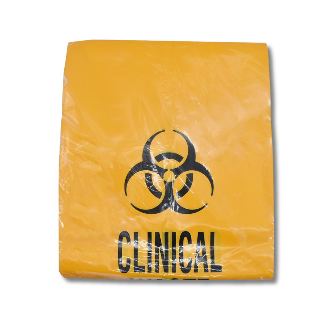 Bio-Hazard Waste Bag Yellow 125 x 93.5cm Gussetted 120L IW200HD