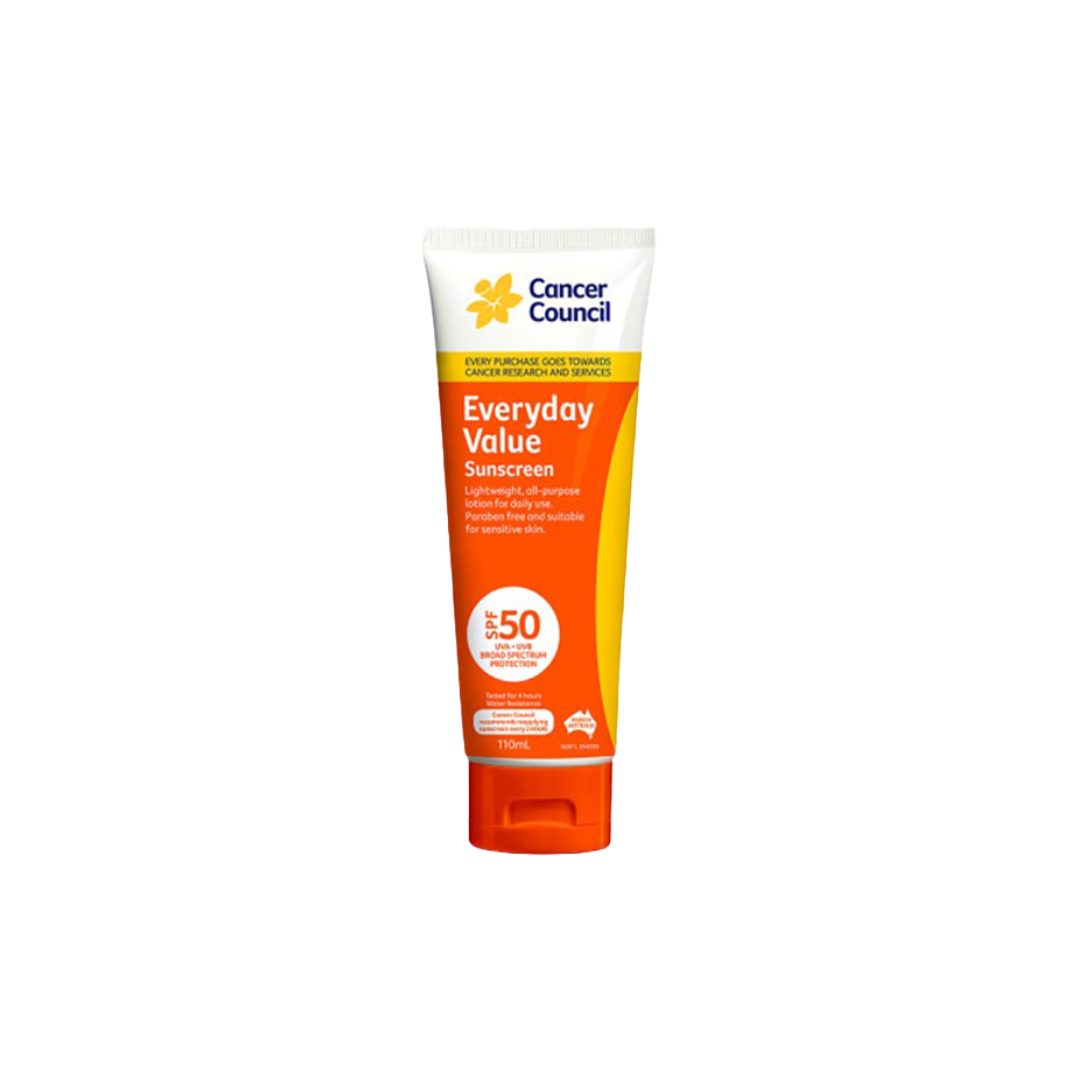 CANCER COUNCIL SPF50 Everyday Value Sunscreen Tube 110mL- Personal Protection - PPE - NDIS