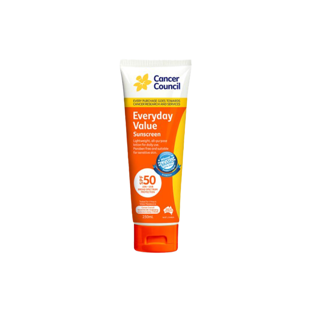 CANCER COUNCIL SPF50 Everyday Value Sunscreen Tube 250mL- Personal Protection - PPE - NDIS