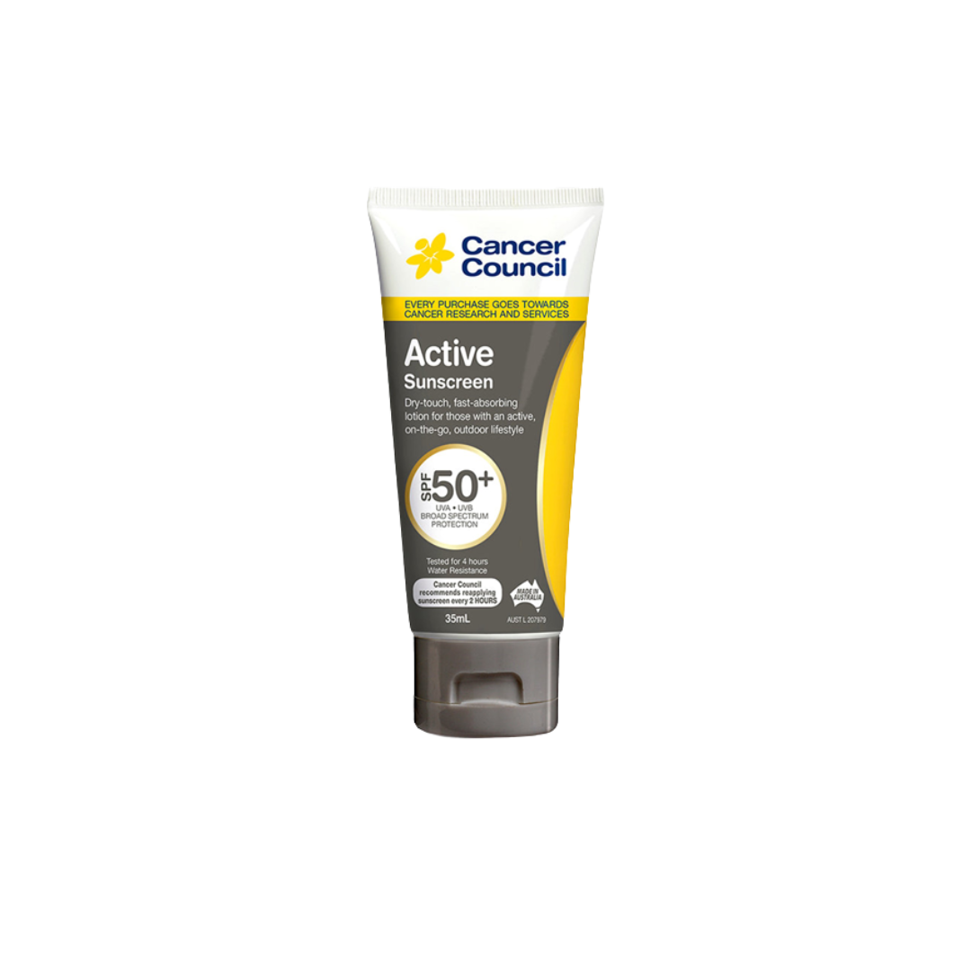 CANCER COUNCIL SPF50+ Active Sunscreen Tube 35mL- Personal Protection - PPE - NDIS