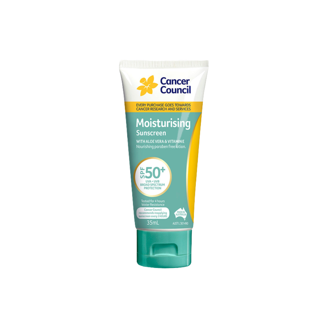 CANCER COUNCIL SPF50+ Moisturising Sunscreen Tube 35mL (Box of 35)- Personal Protection - PPE - NDIS