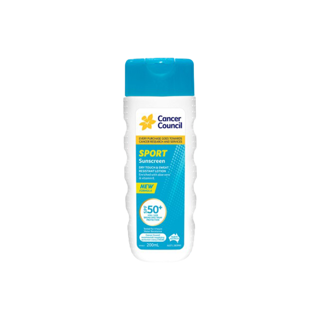 CANCER COUNCIL SPF50+ Sport Sunscreen Bottle 200mL (Box of 30)- Personal Protection - PPE - NDIS