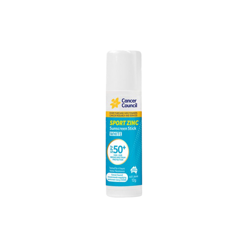 The CANCER COUNCIL SPF50+ Sport Zinc Sunscreen Stick 12g (Box of 72)