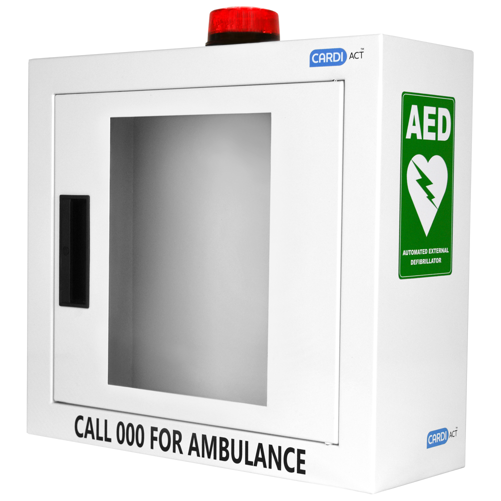 Custom Alarmed AED Cabinet with Strobe Light 42 x 38 x 15.5cm