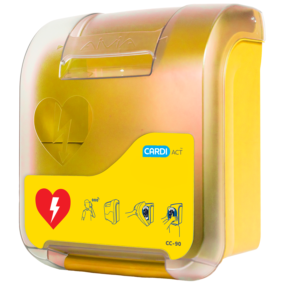 CARDIACT Alarmed AED Cabinet (Yellow)