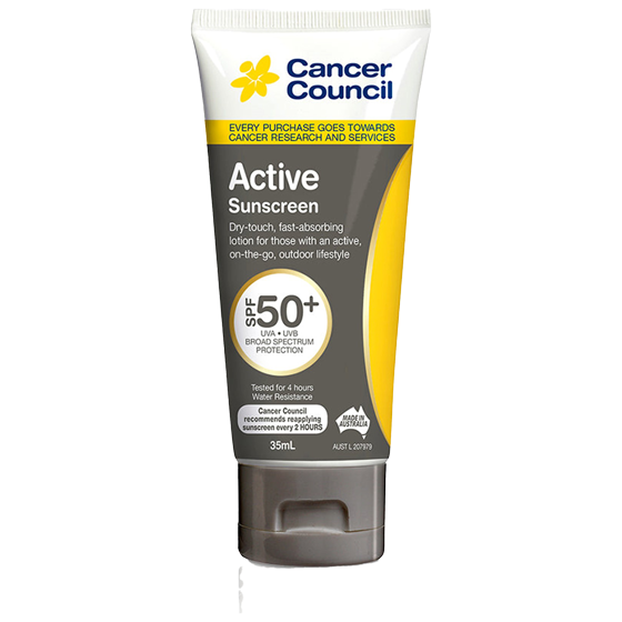 CANCER COUNCIL SPF50+ Active Sunscreen Tube 35mL