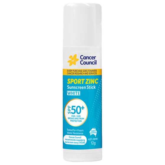 CANCER COUNCIL SPF50+ Sport Zinc Sunscreen Stick 12g