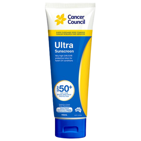 CANCER COUNCIL SPF50+ Ultra Sunscreen Tube 110mL