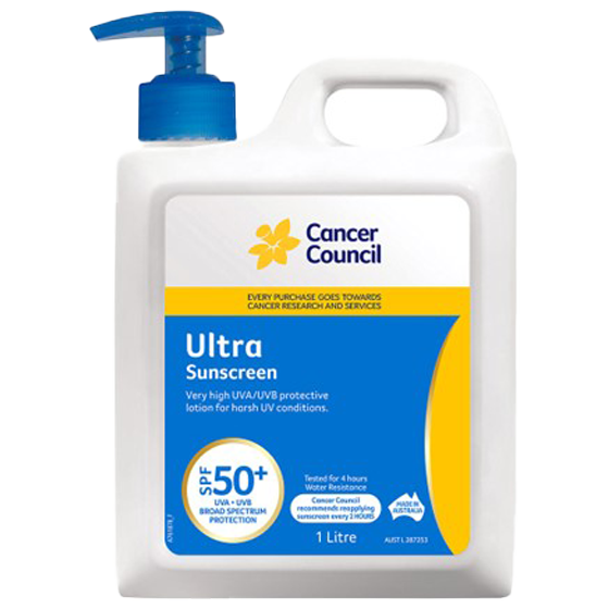 CANCER COUNCIL SPF50+ Ultra Sunscreen Pump 1L