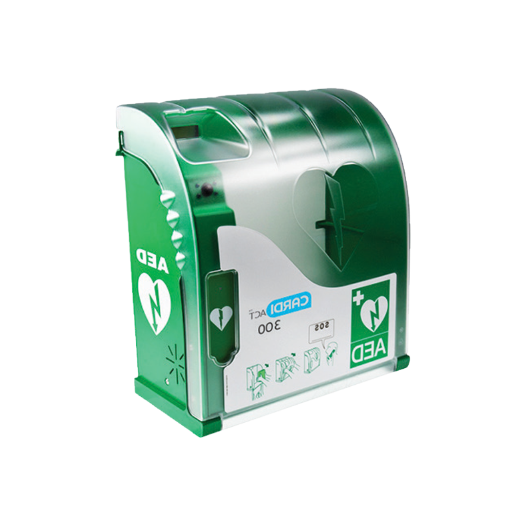 CardiAct Connect Secure Cabinet with Options - No, Yes +$250, Yes +$500, Yes +$400, Yes +$400 - Public Access AEDs - NDIS
