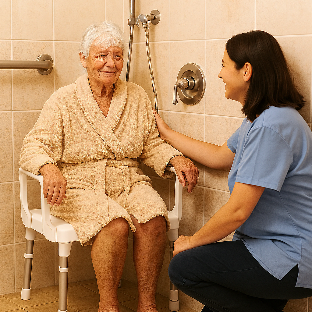 Rebotec Cannes – Shower Chair With Arm Rests