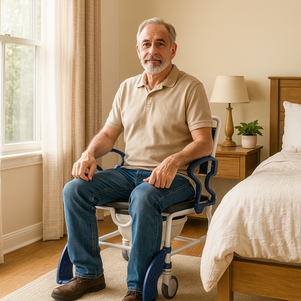 Rebotec Dallas – Wide Bariatric Shower Commode Chair