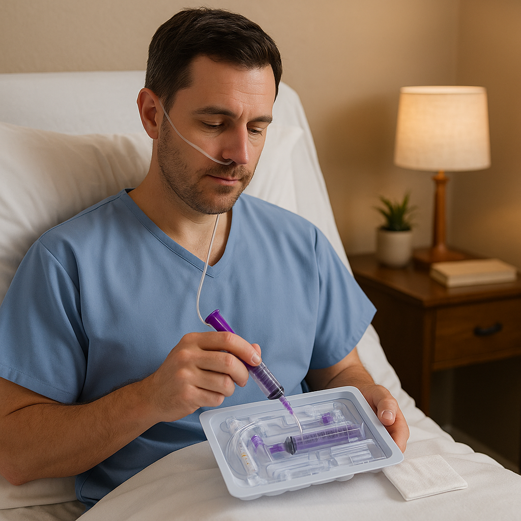 Avanos Mic-Key 14Fr Low-Profile Balloon Gastrostomy Feeding Tube Extension Sets With Enfit Connectors - All Lengths
