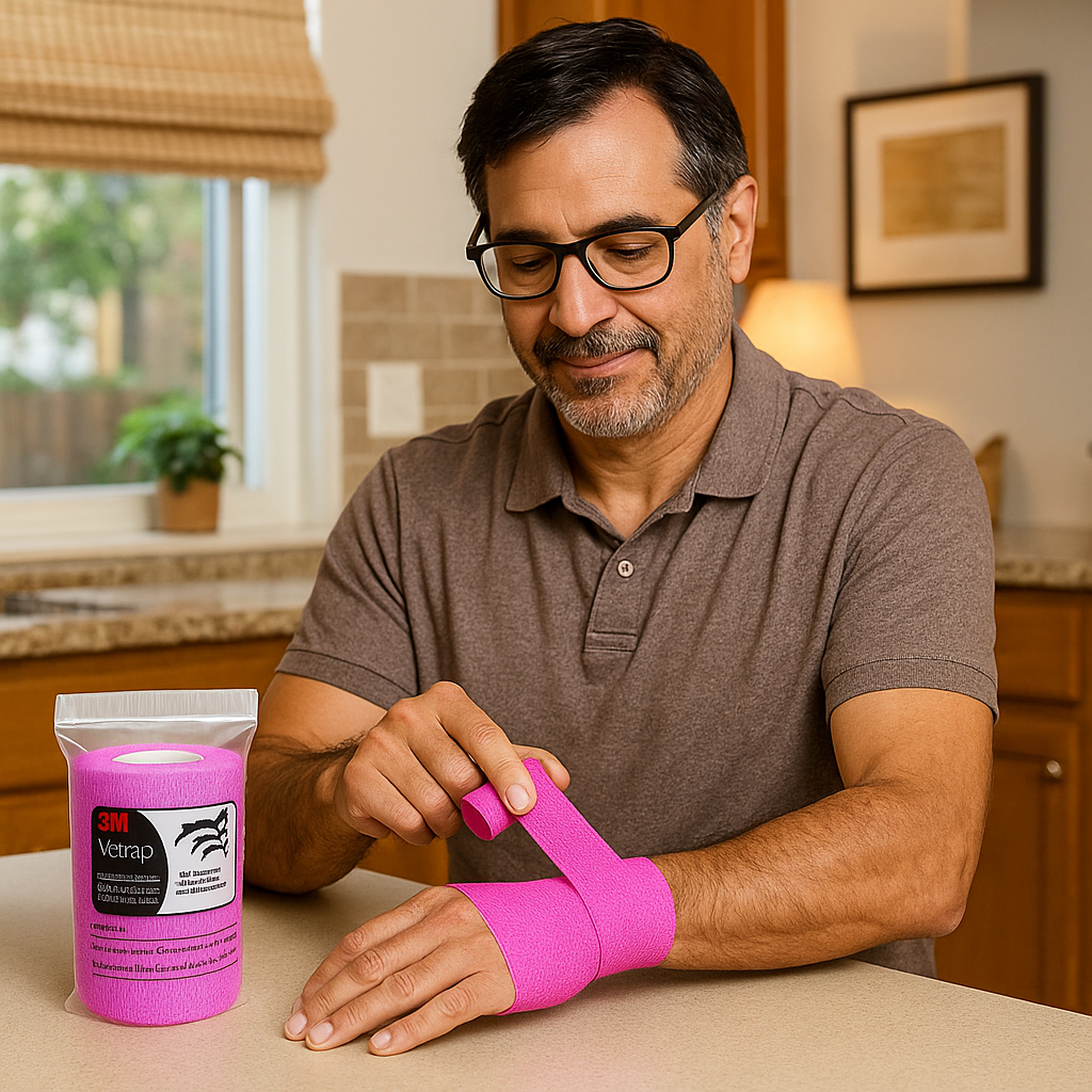 Vetrap Self-Stick Bandaging Tape 100mm Hot Pink 1410HP