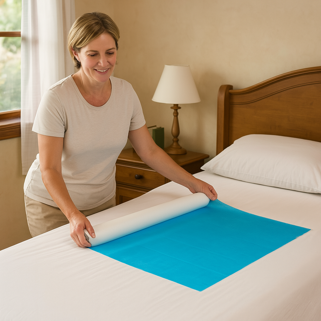 Bed Sheet Roll Waterproof White 72cmW x 80m Perforated 50cm