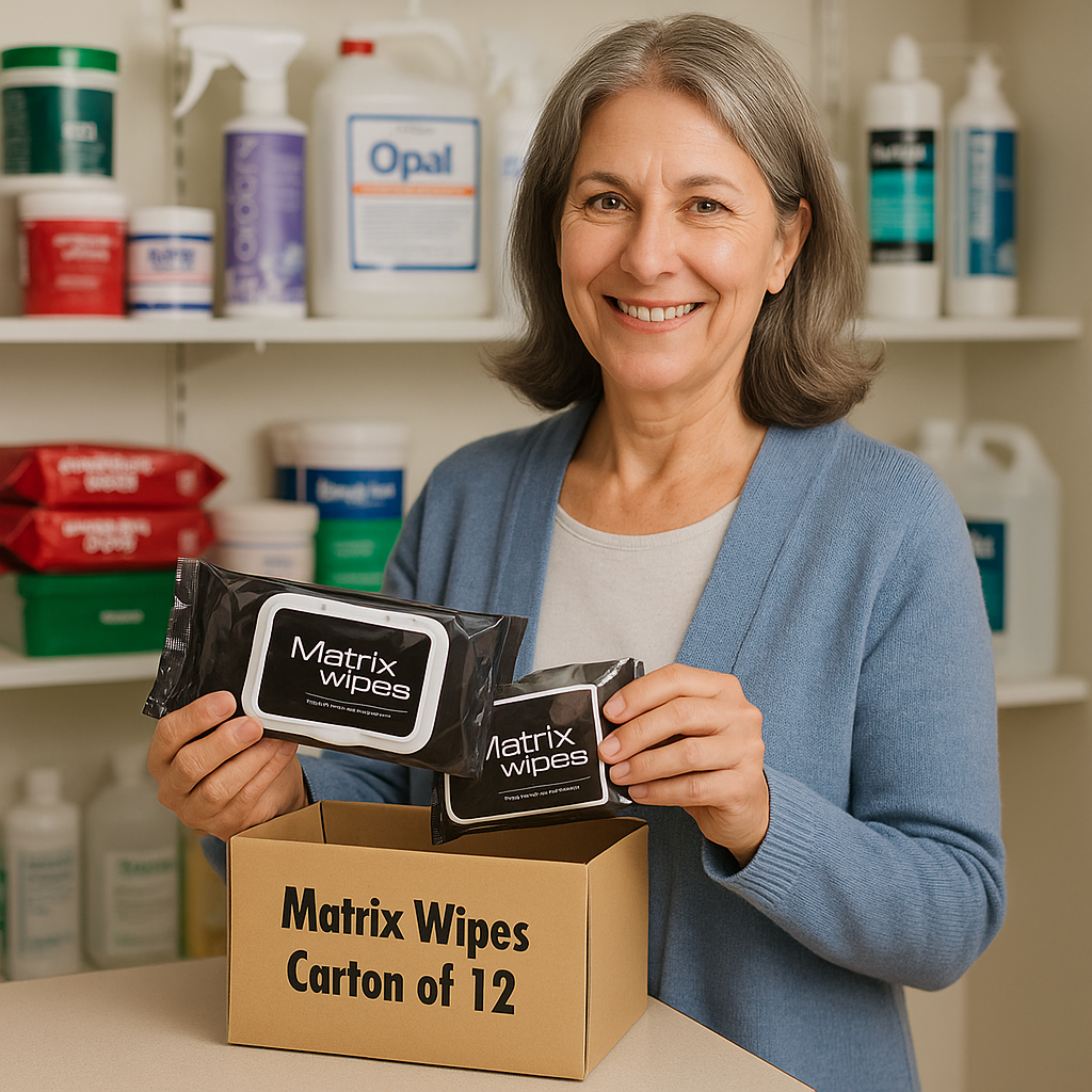 Matrix Biofilm Detergent Wipes 180 x 500mm Flat Pack 12 x 80 C12