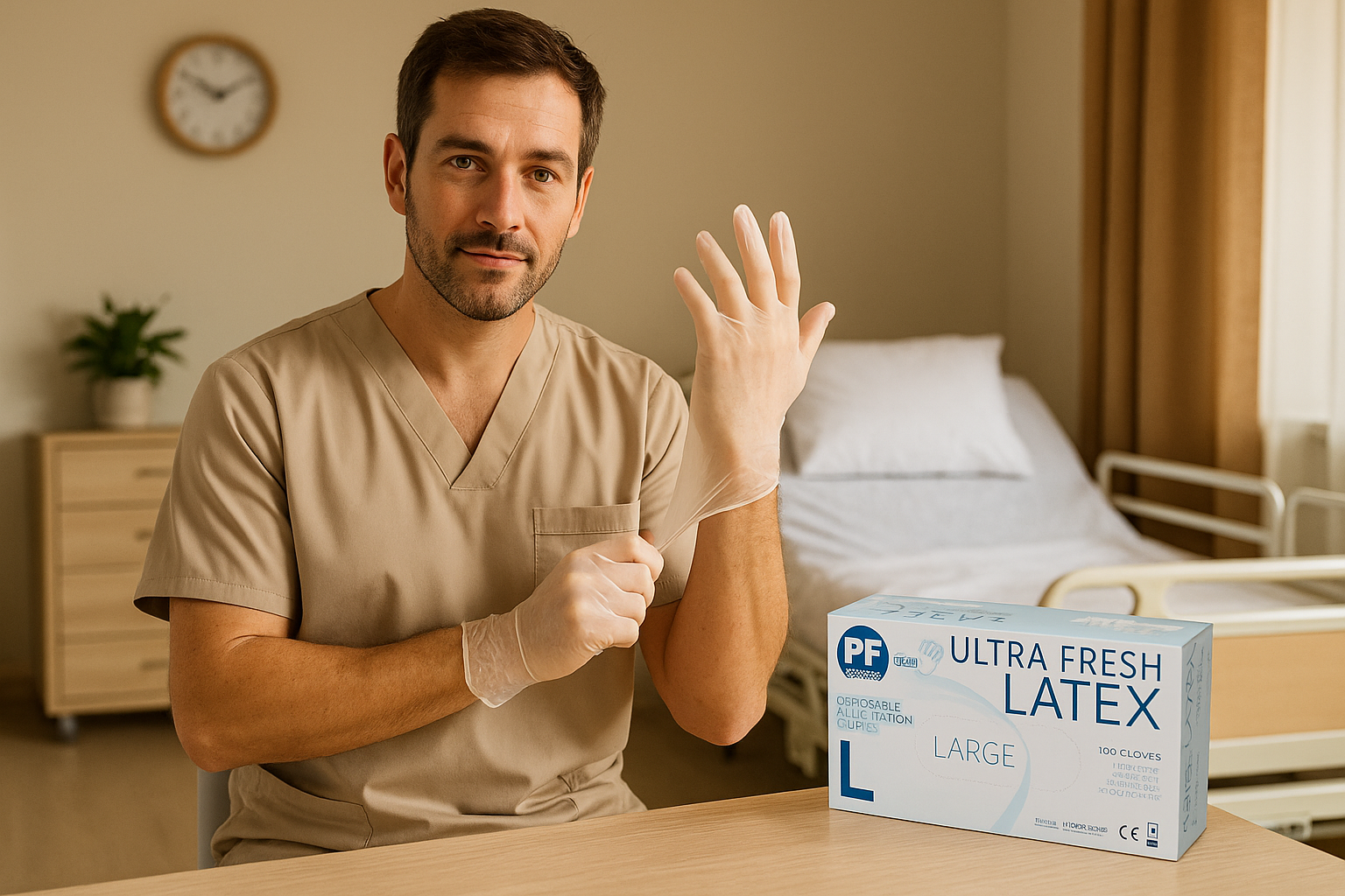 Latex Gloves P/F 10x100's - Large