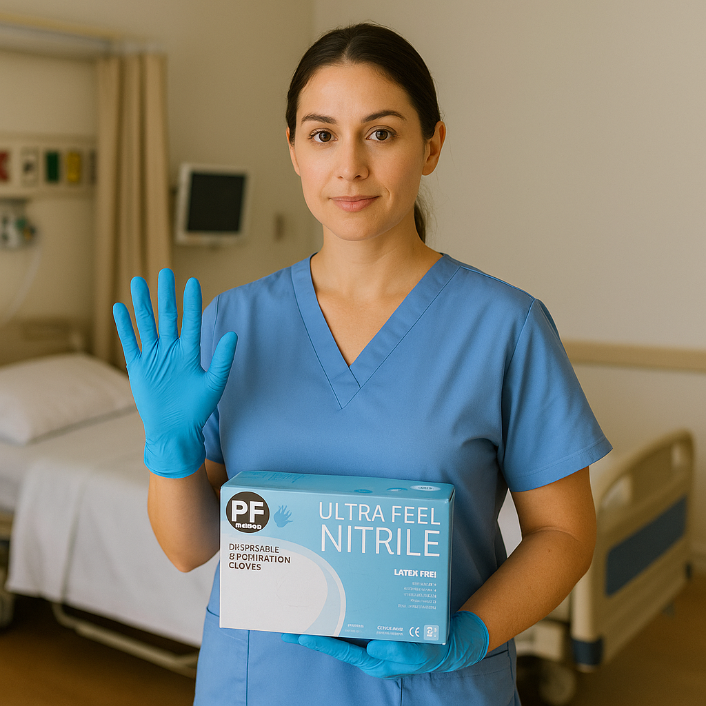Nitrile Gloves 10x100's Blue - Extra Large