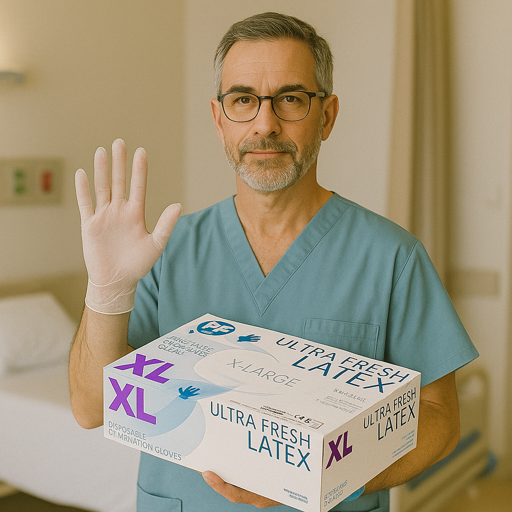 Latex Gloves P/F 10x100's - Extra Large