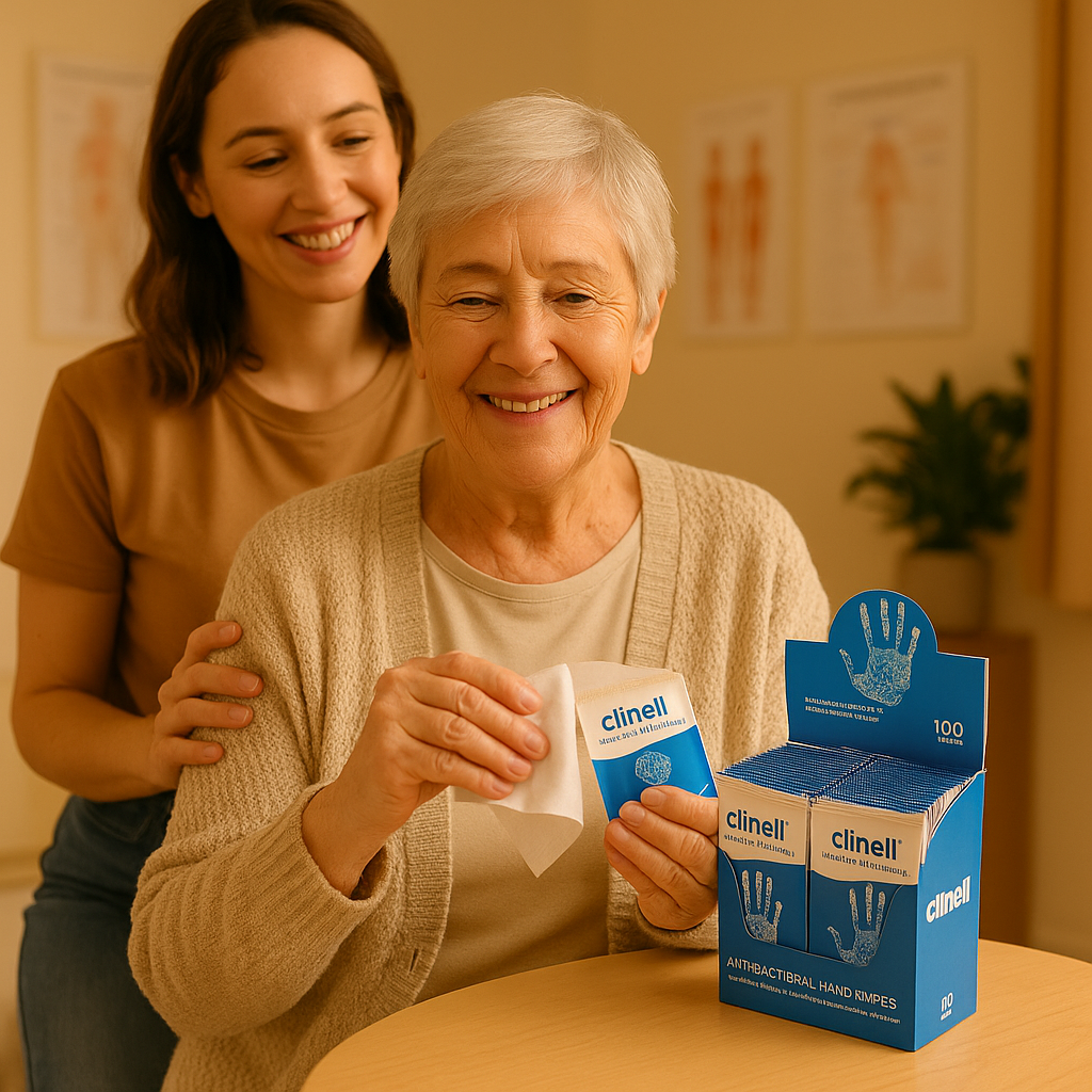 Clinell Antibacterial Hand Wipes Individually Wrapped B100
