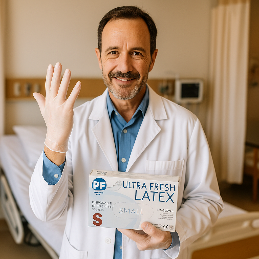 Latex Gloves P/F 10x100's - Small