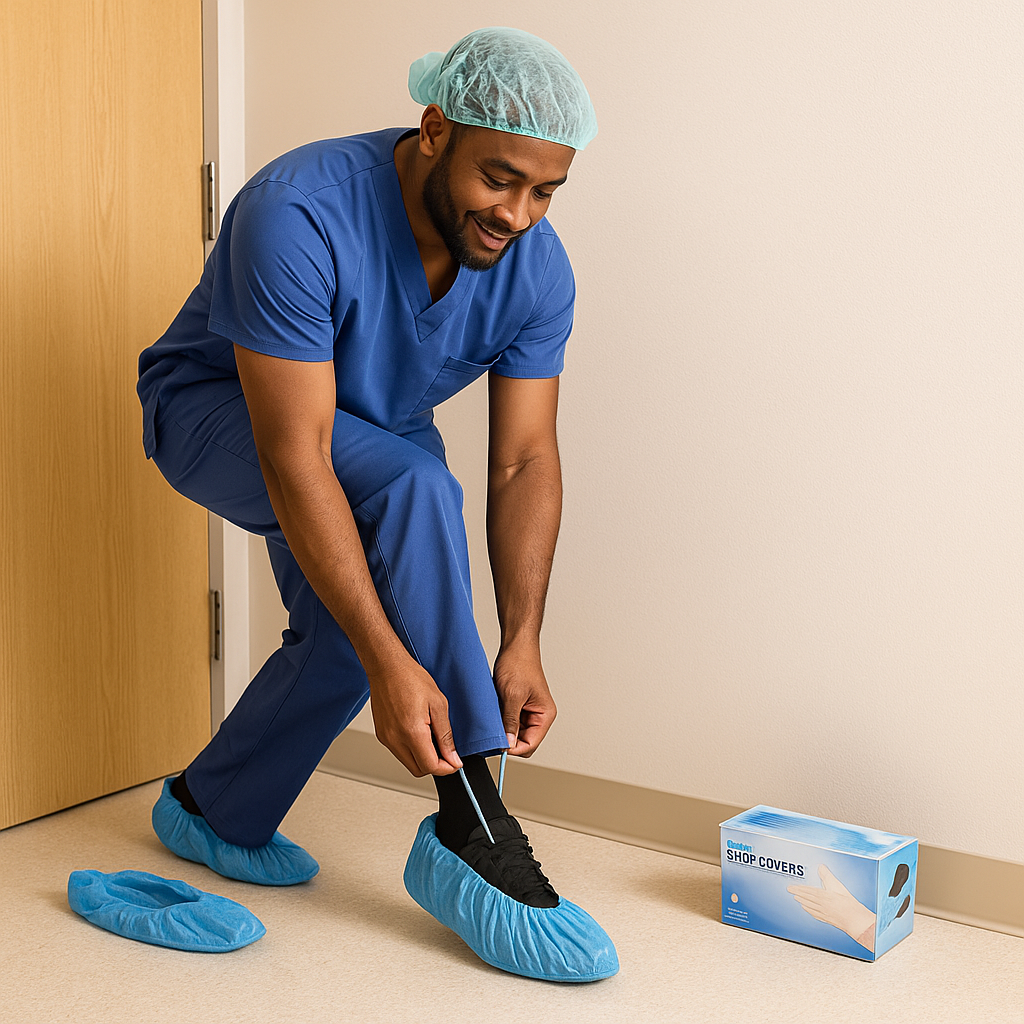 Disposable Polypropylene Overshoe 100 Pack - Anti-Slip