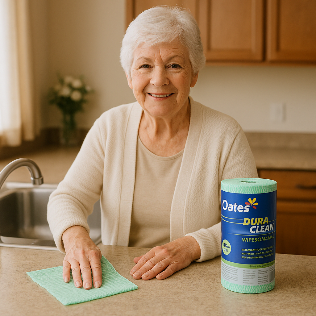 Oates DuraClean Roll 90 wipes - Green