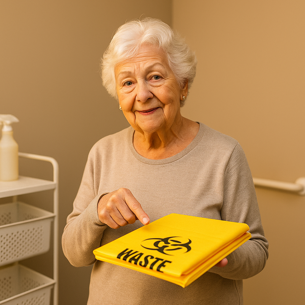 Bio-Hazard Contaminated Waste Bag Yellow 70 x 100cm 70L