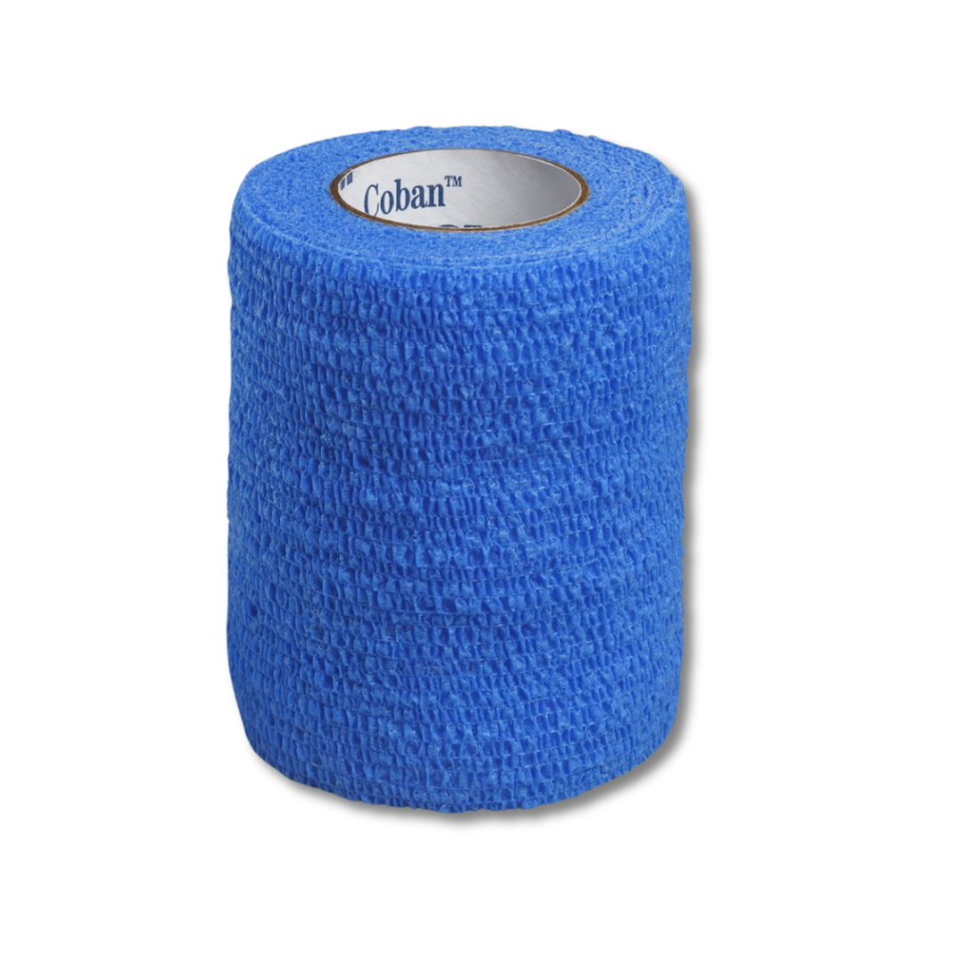 Coban Cohesive Bandages 75mm x 2m Blue 1583B