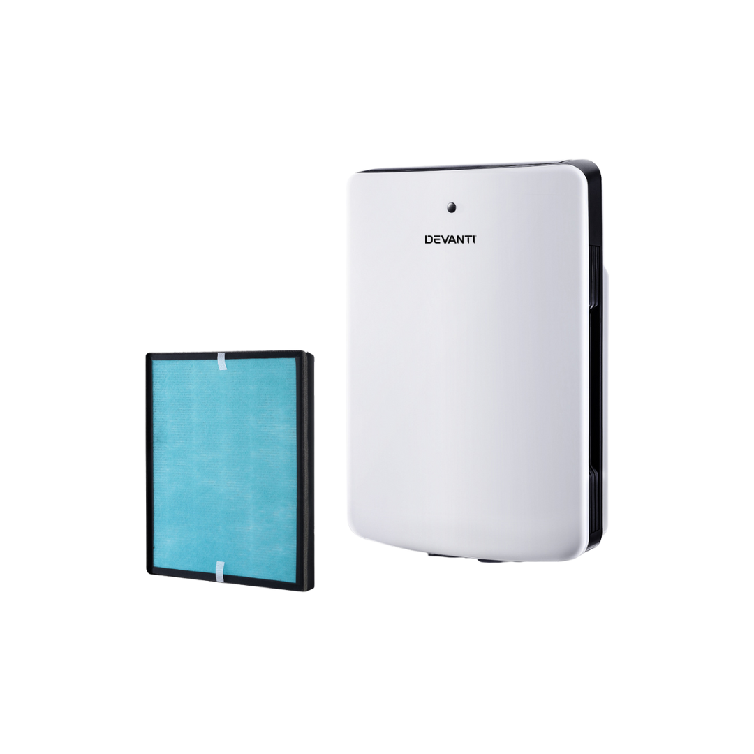 Devanti Air Purifier Freshener Carbon HEPA Filter Home Office Odour Cleaner- Appliances - NDIS
