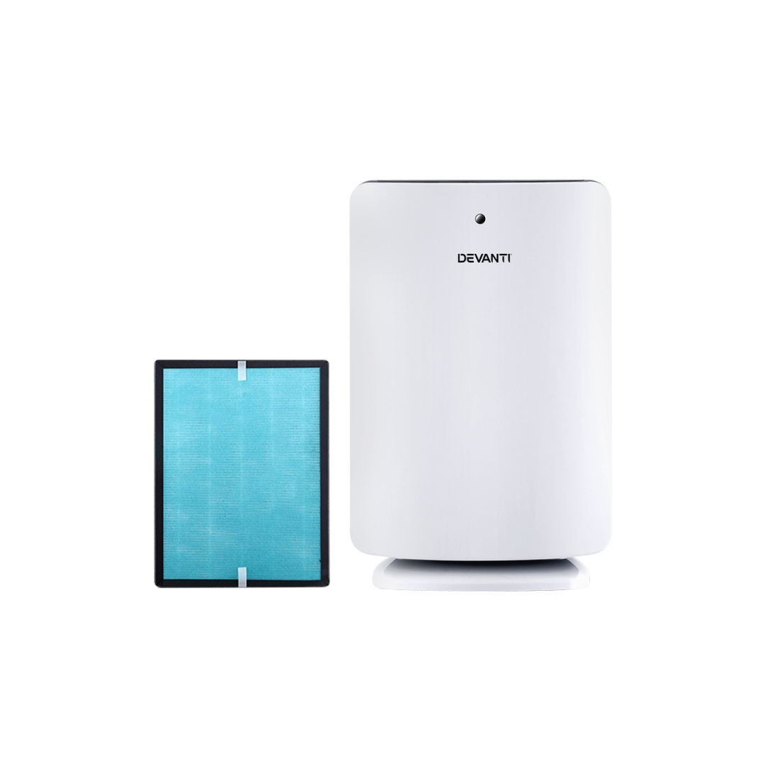 Devanti Air Purifier Freshener Carbon HEPA Filter Home Office Odour Cleaner- Appliances - NDIS
