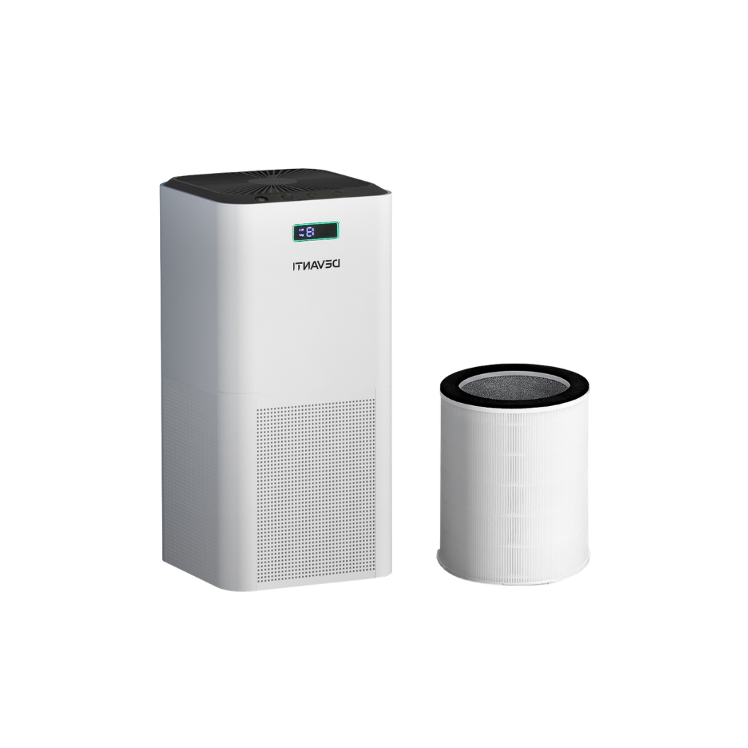 Devanti Air Purifier HEPA Filter PM2.5 Smoke Dust Germ Odor Cleaner Freshener- Appliances - NDIS
