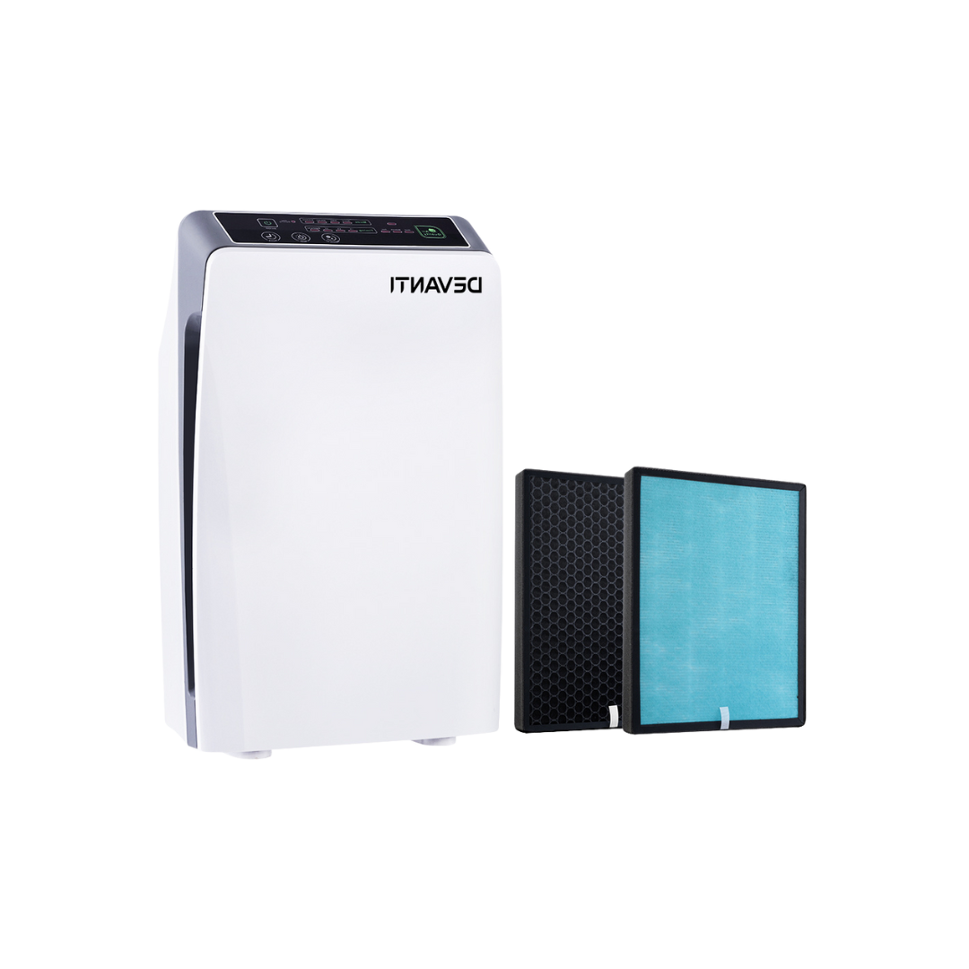 Devanti Air Purifier Home Purifiers HEPA Filter Odour Virus Smoke PM2.5 Remover- Appliances - NDIS
