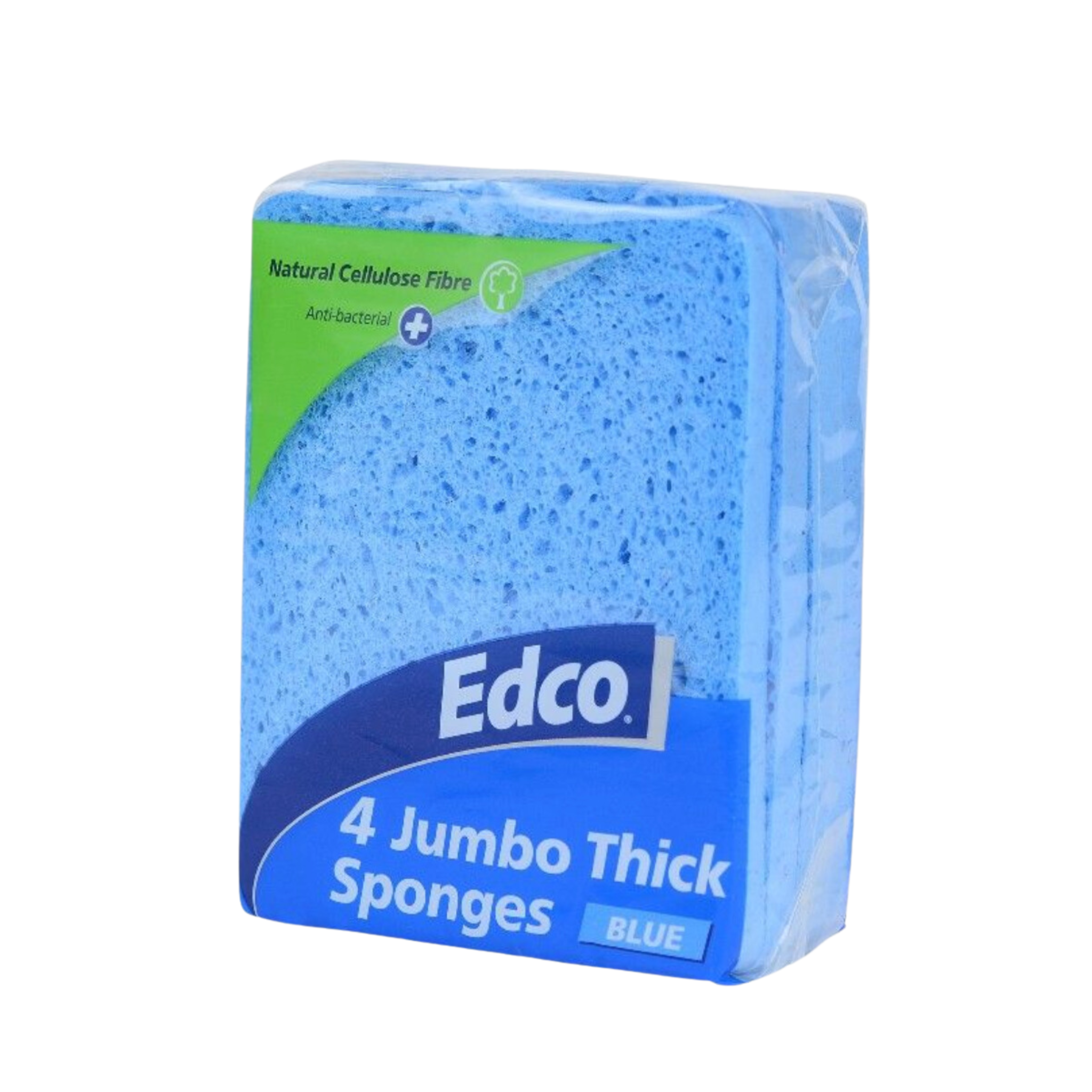 Edco Jumbo Sponge 4 Pack - Blue