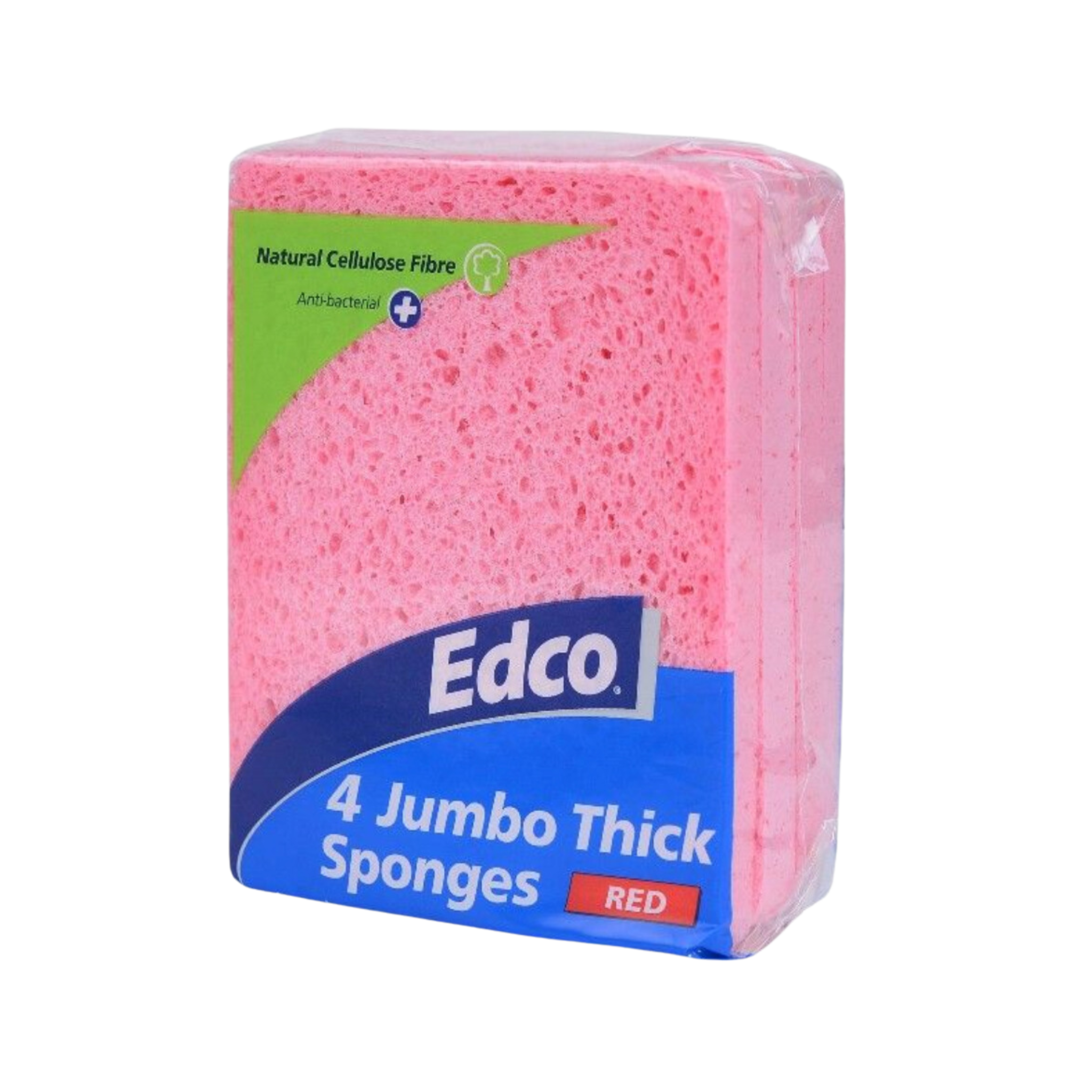 Edco Jumbo Sponge 4 Pack - Pink