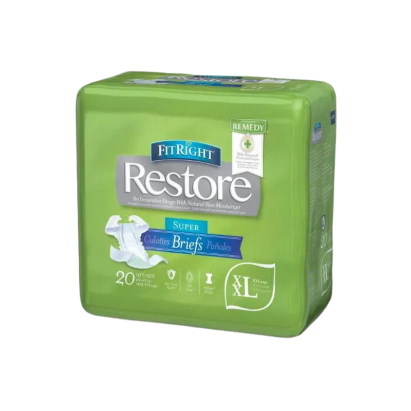 The FitRight Super Briefs with Remedy XX-Large (Box of 80)