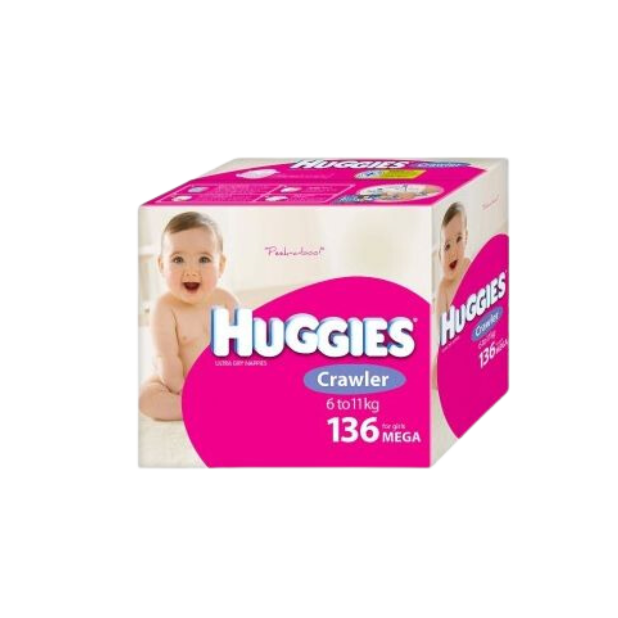 Huggies Crawler Girl - Box of 136's