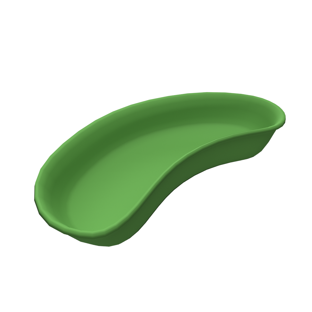 Disposable Green Plastic Kidney Dish 700mL (230mm)