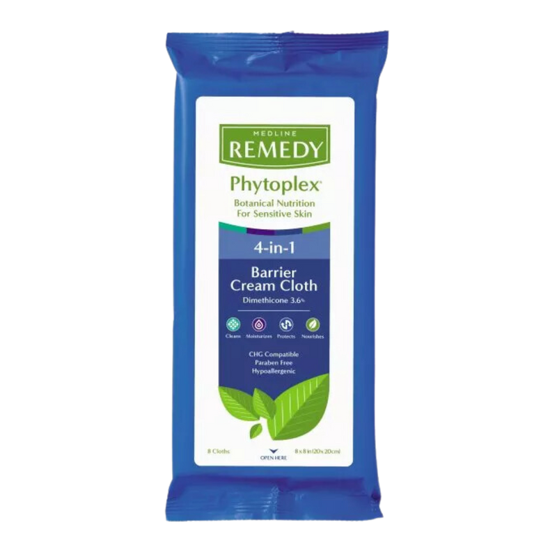 The Remedy Barrier Cream Cloth 3.6% Dimethicone 8 Wipes (Box of 32)