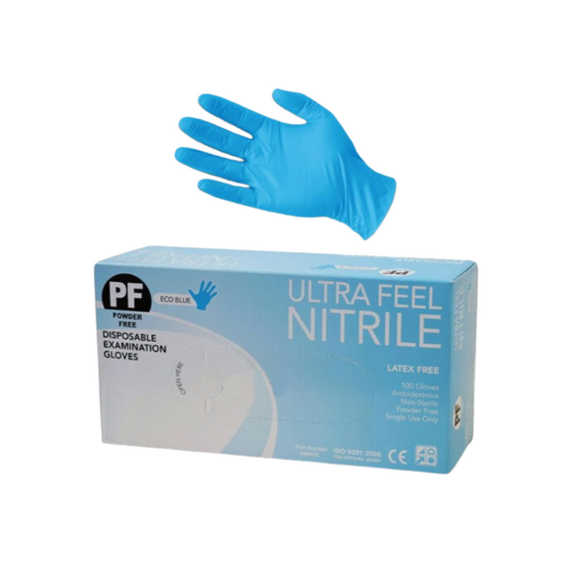 The Nitrile Gloves Ultra Touch 10x100's Blue – Medium