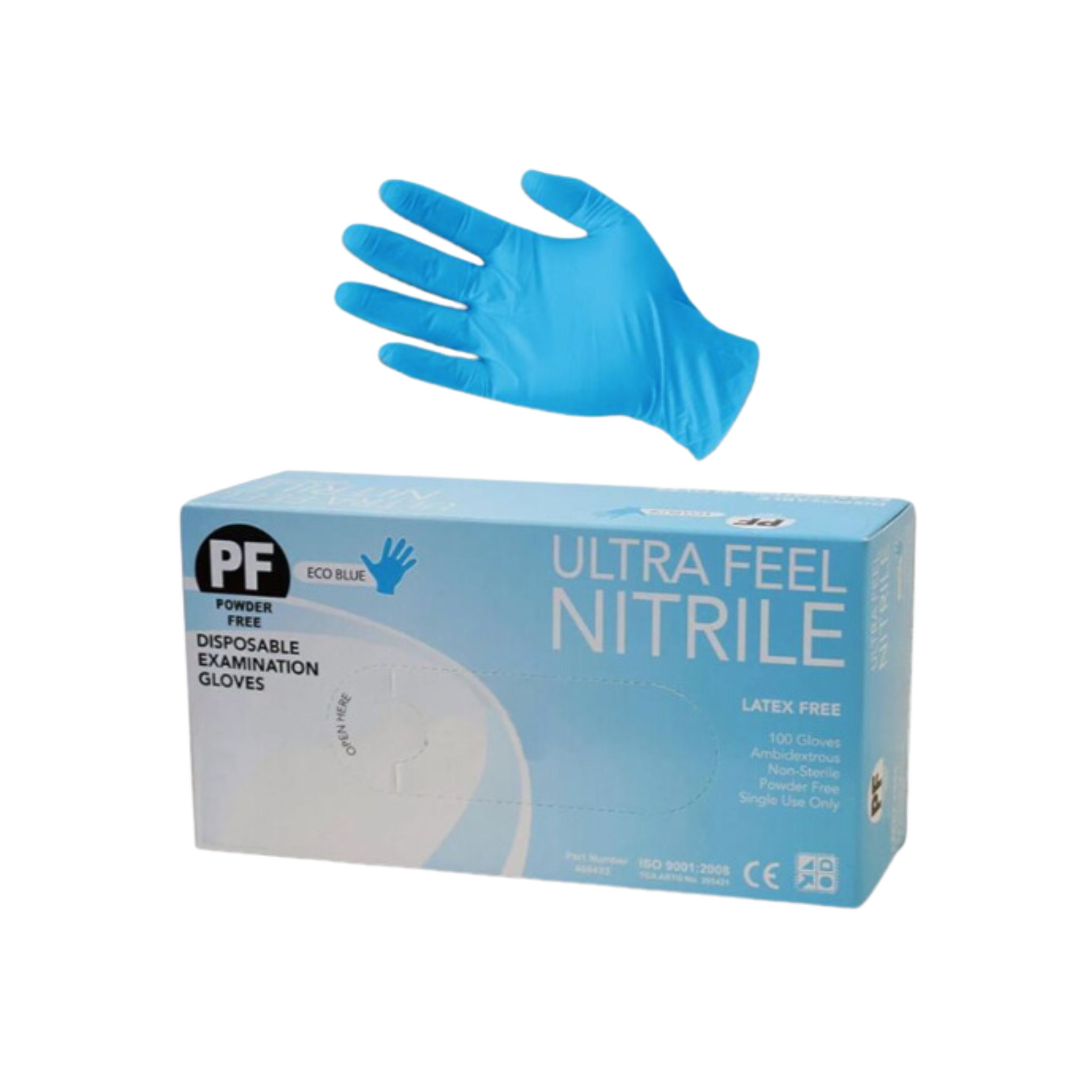 Nitrile Gloves Ultra Touch 10x100's Blue - Medium
