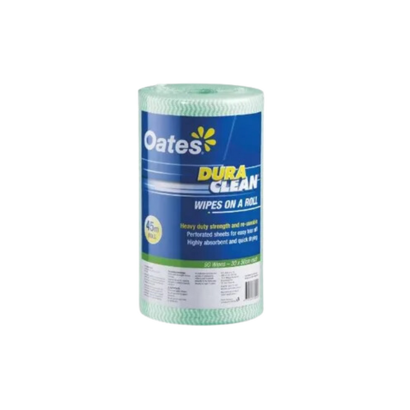 The Oates DuraClean Roll 90 Wipes – Green