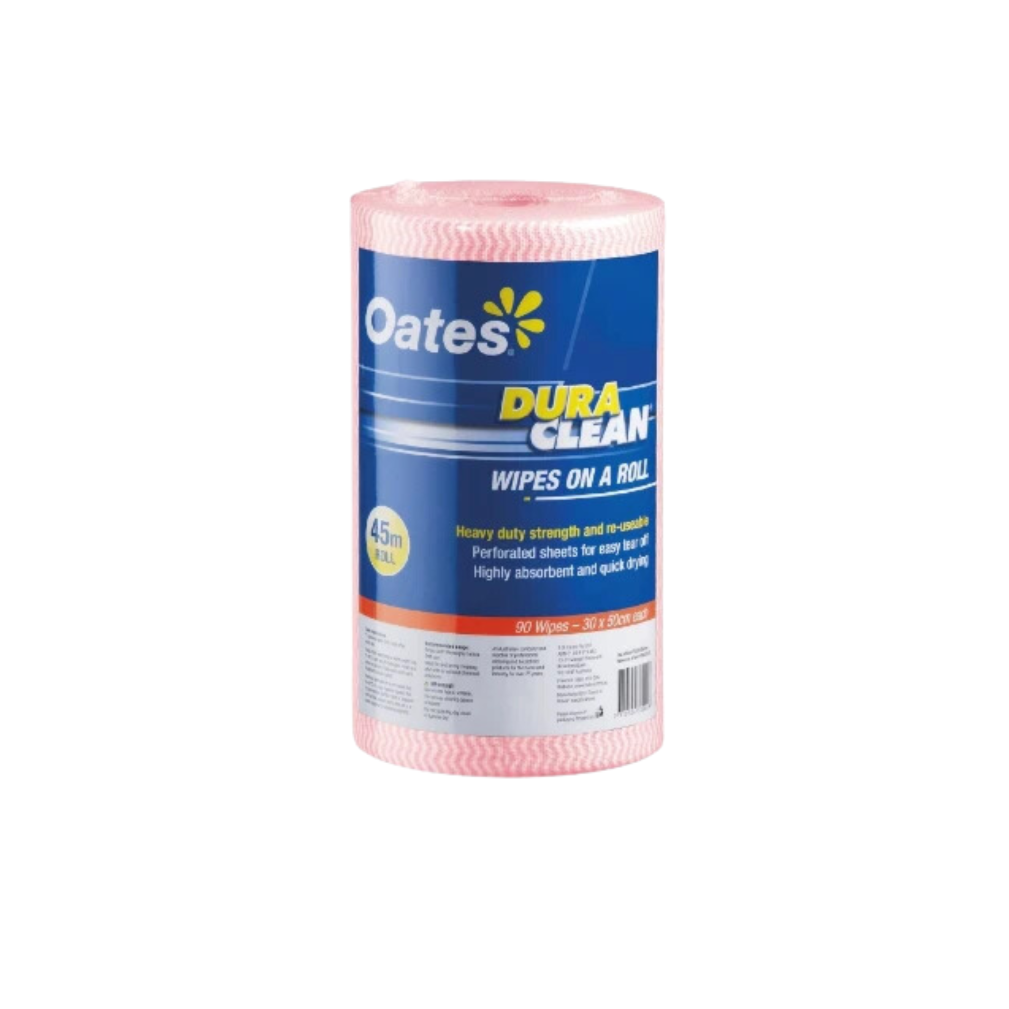 Oates DuraClean Roll 90 wipes - Red