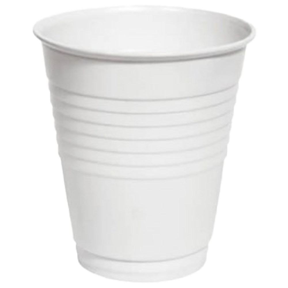 Disposable White Plastic Cups Carton / 1000