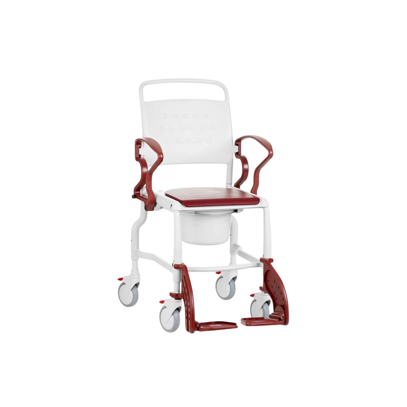 Rebotec Hamburg – Height Adjustable Commode Chair with Wheels
