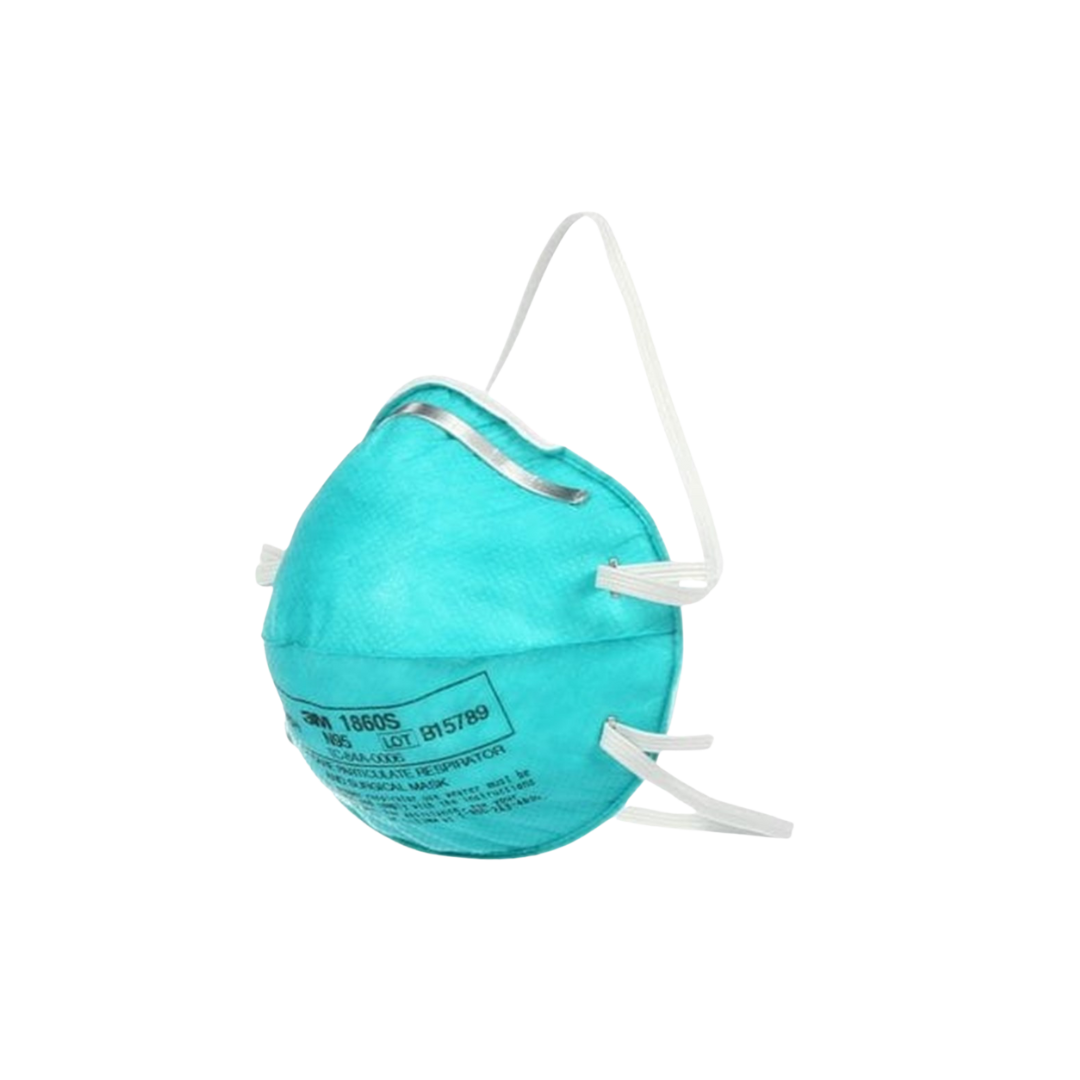 Respirator Mask Cupped & Surgical Turquoise N95/P2 Small B20 1860S- Medical Supplies & Equipment - NDIS