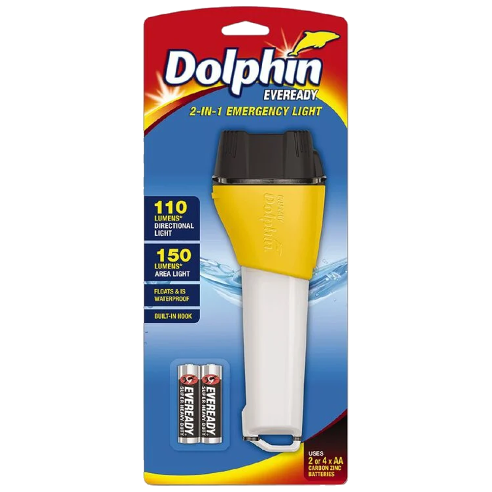 EVL Dolphin 2in1 Waterproof Torch with Red Light